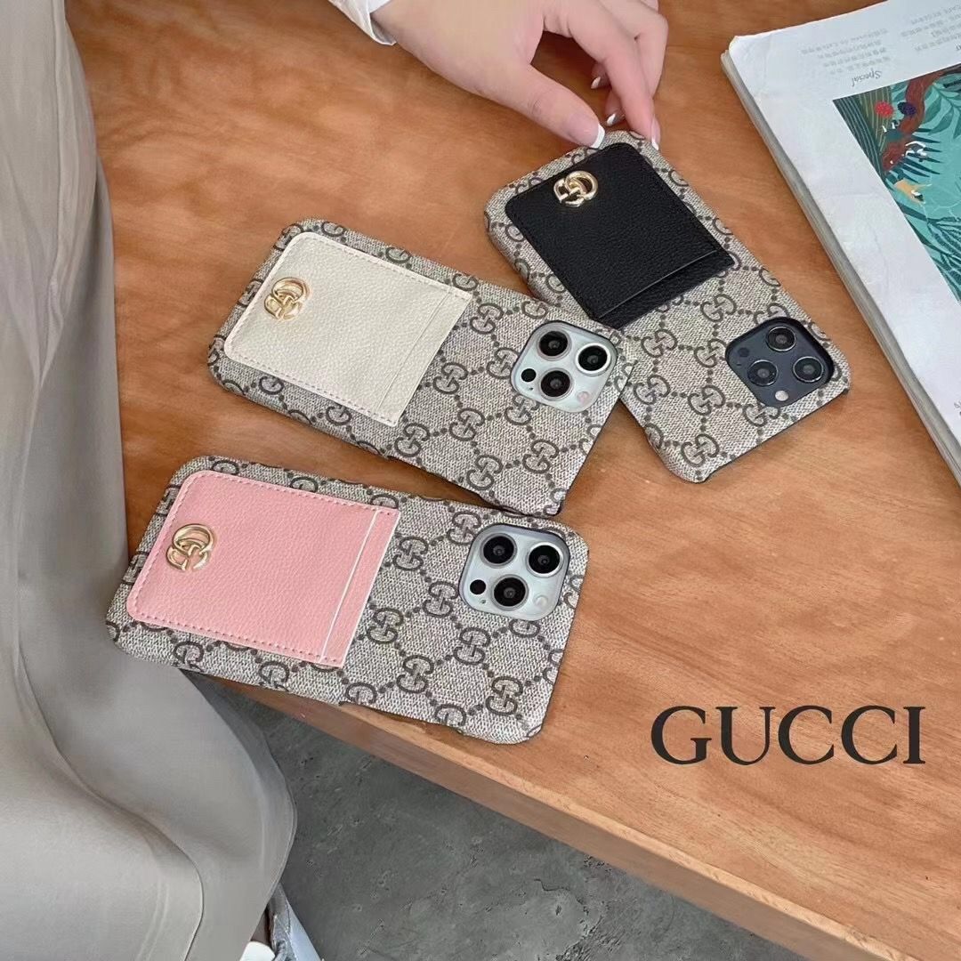 Porte-cartes en cuir à étiquette Monogramme