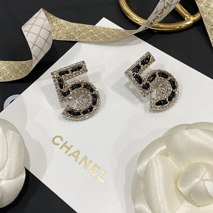 Aretes de Cuero con Diamantes de Imitación (5 unidades)