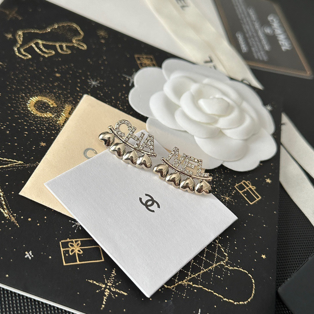Aretes Corazón con Letra