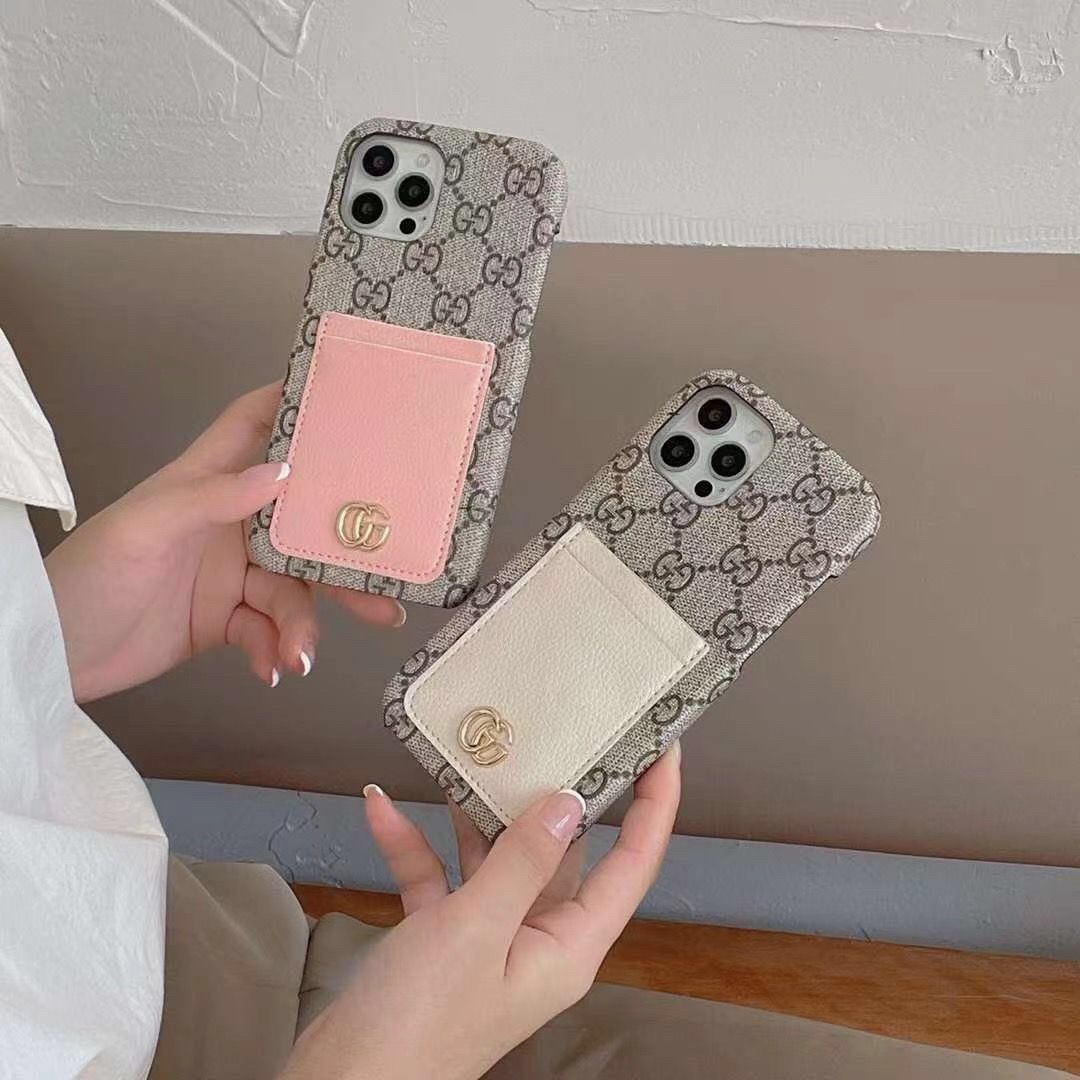 Porte-cartes en cuir à étiquette Monogramme