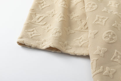 T-shirt en coton molletonné à carreaux