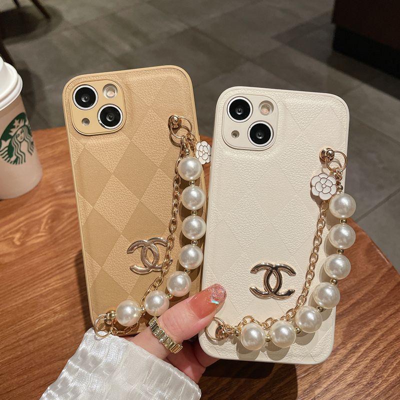 Estuche de Cuero con Pulsera de Cadena de Perlas
