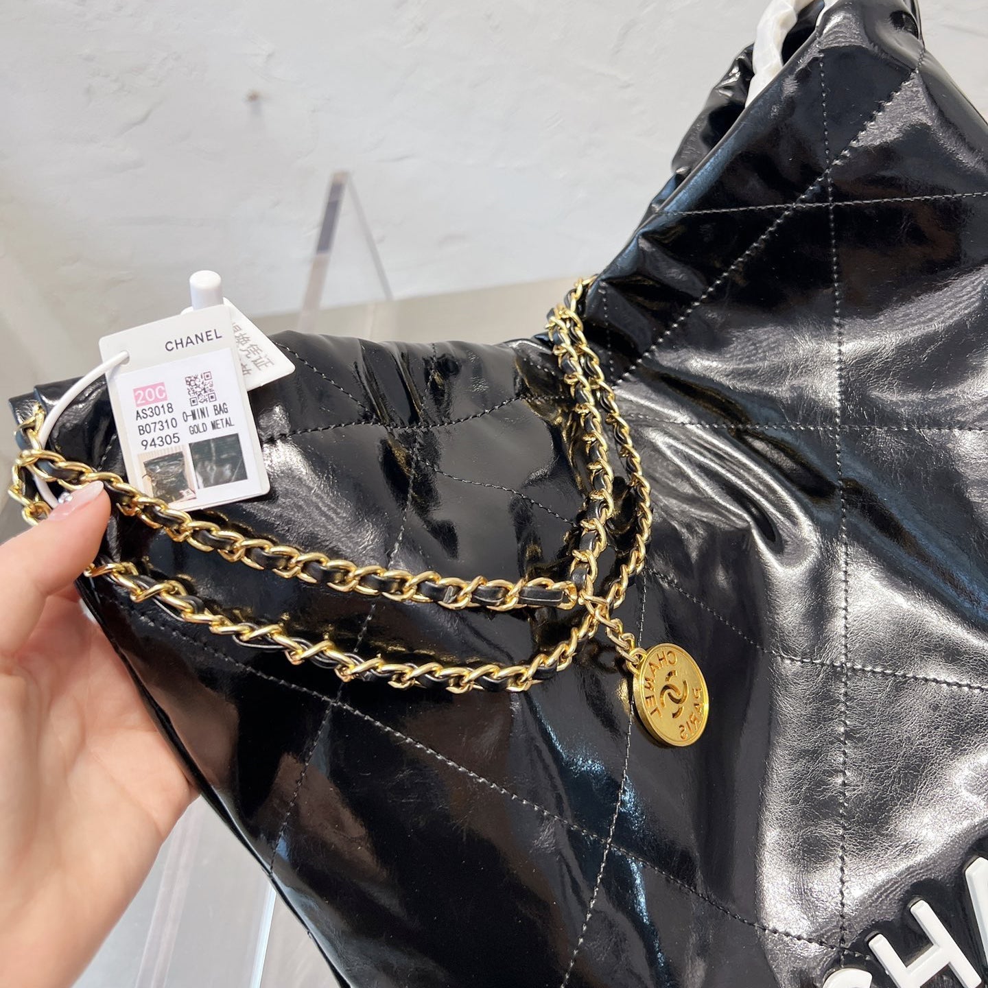 Sac shopping en cuir huilé 22s