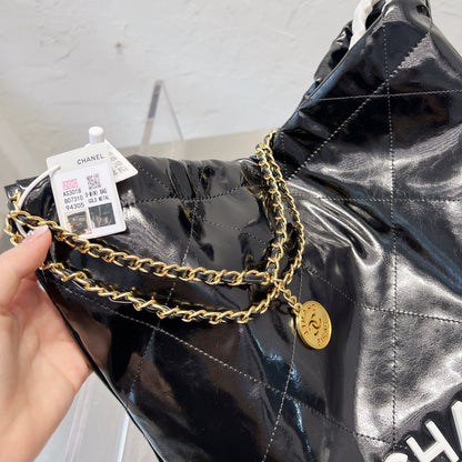 Sac shopping en cuir huilé 22s