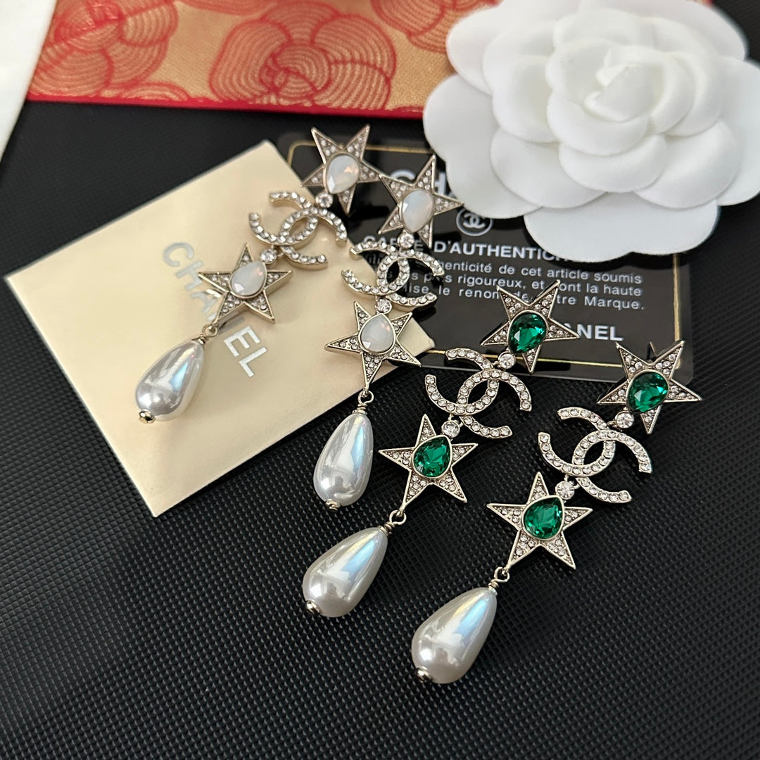 Boucles d'oreilles élégantes en pierres précieuses de première qualité