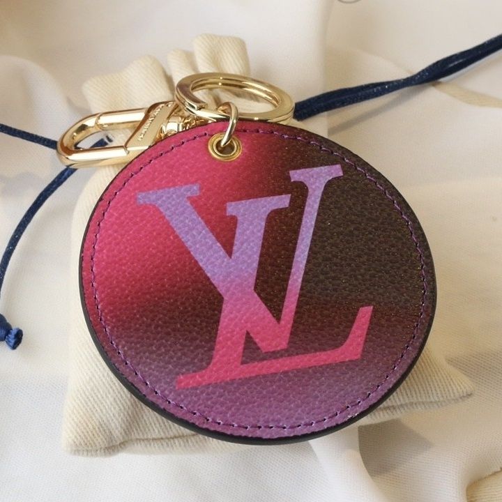 Porte-clés Monogramme Dégradé Violet