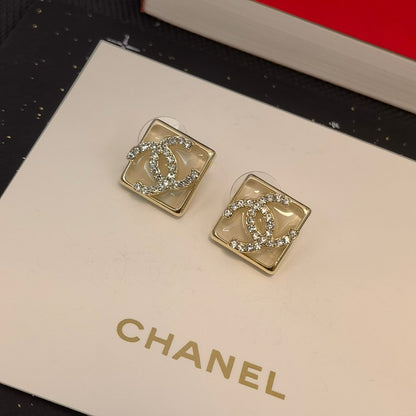 Boucles d'oreilles élégantes en pierre précieuse 3 couleurs