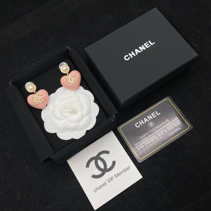 Élégantes Boucles d'Oreilles Cœur Roses