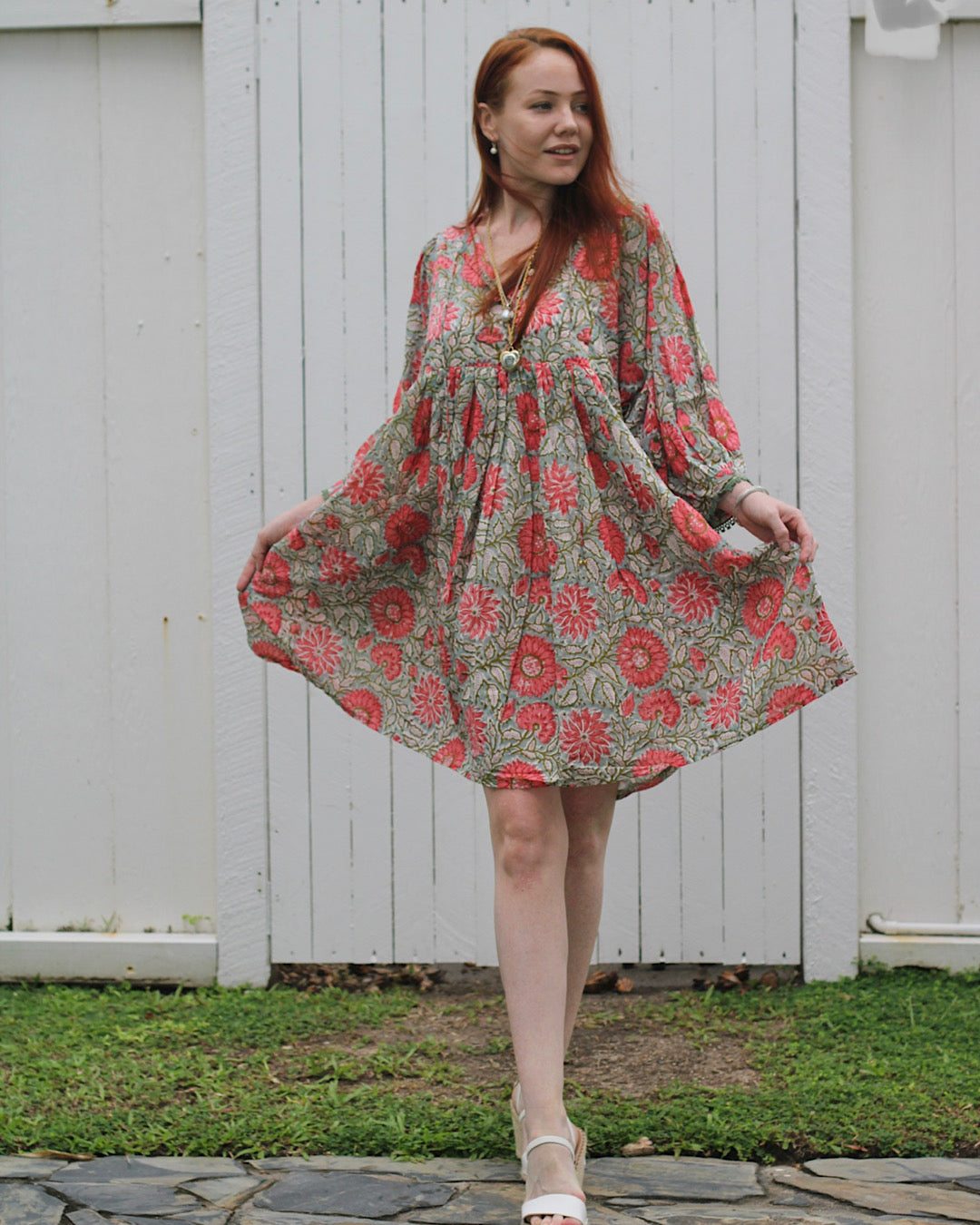 Robe courte Hawa motif Flora