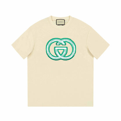 T-shirt classique vert imprimé (préférable pour l'été)