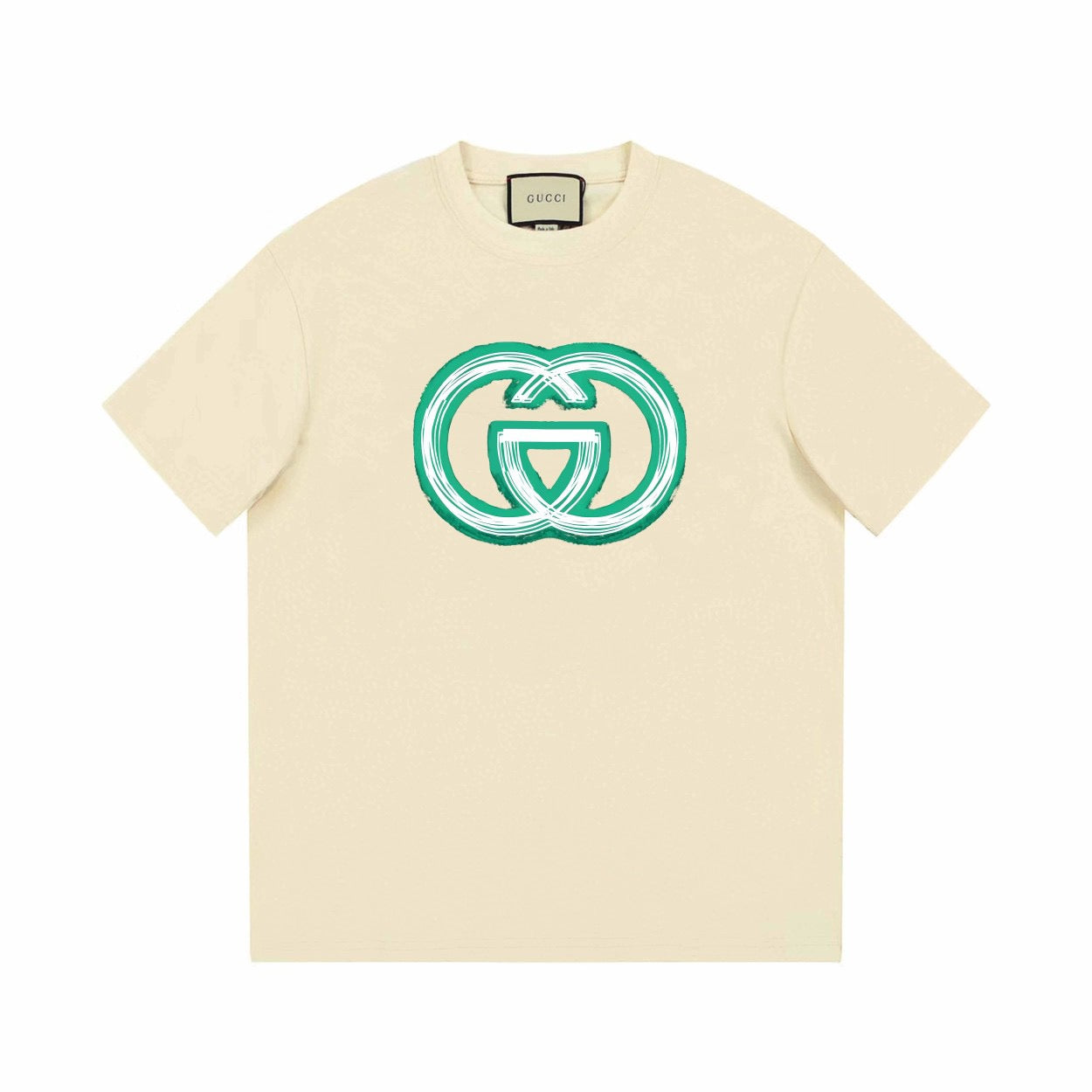 T-shirt classique vert imprimé (préférable pour l'été)