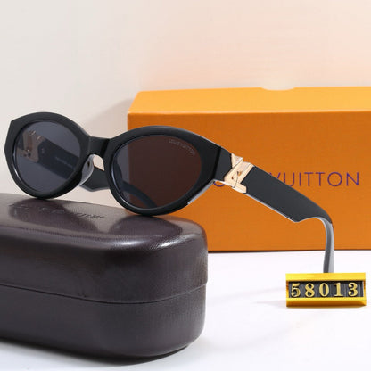Lunettes de soleil œil-de-chat en métal tendance