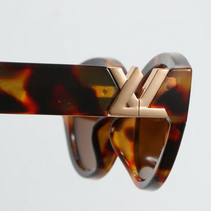 Lunettes de soleil œil-de-chat en métal tendance