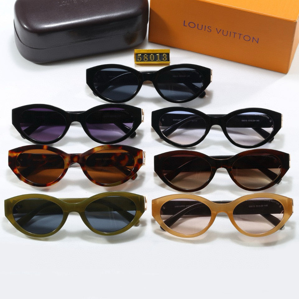 Lunettes de soleil œil-de-chat en métal tendance