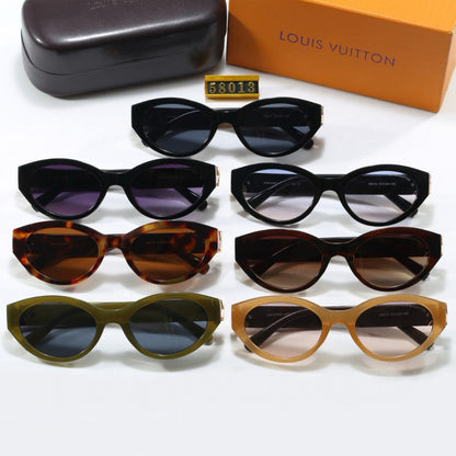 Lunettes de soleil œil-de-chat en métal tendance