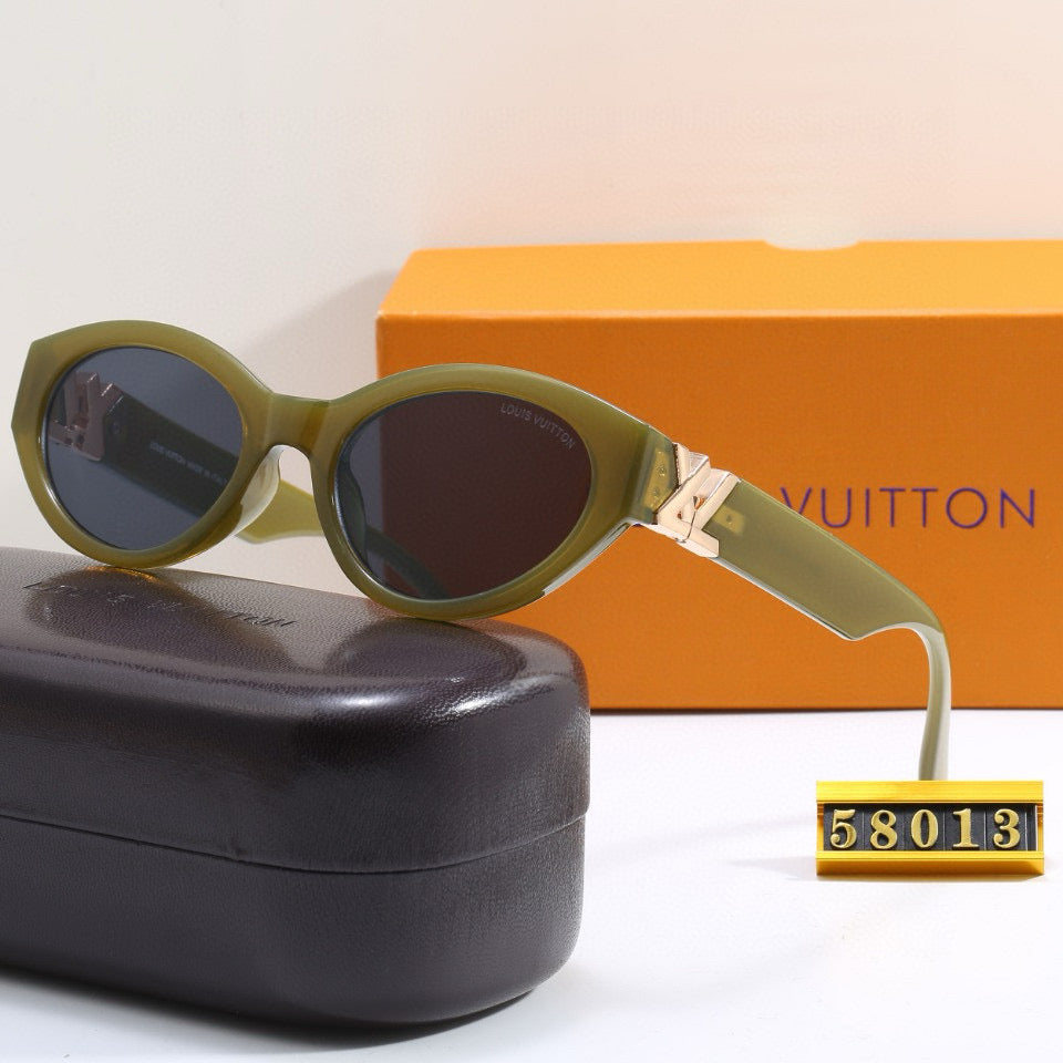 Lunettes de soleil œil-de-chat en métal tendance