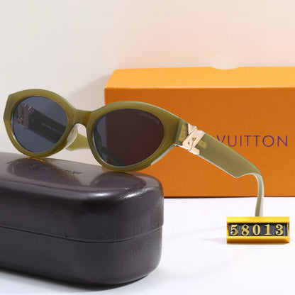 Lunettes de soleil œil-de-chat en métal tendance