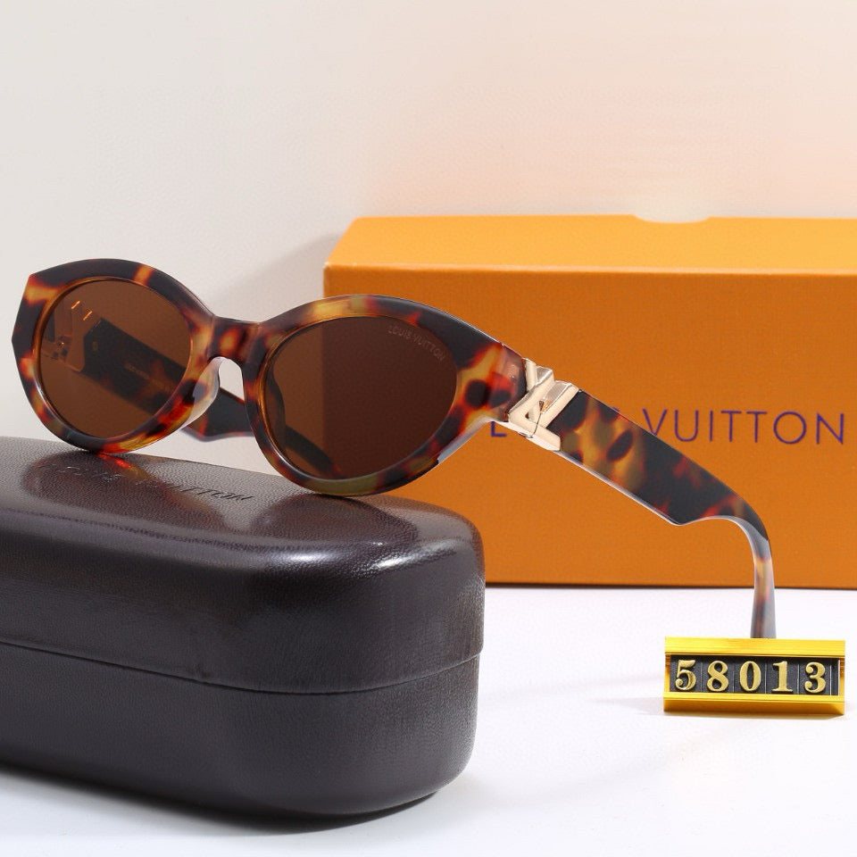 Lunettes de soleil œil-de-chat en métal tendance