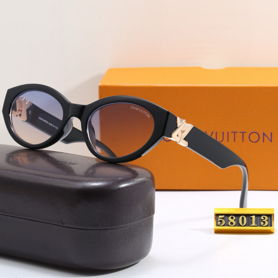 Lunettes de soleil œil-de-chat en métal tendance
