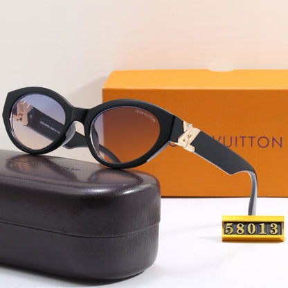 Lunettes de soleil œil-de-chat en métal tendance