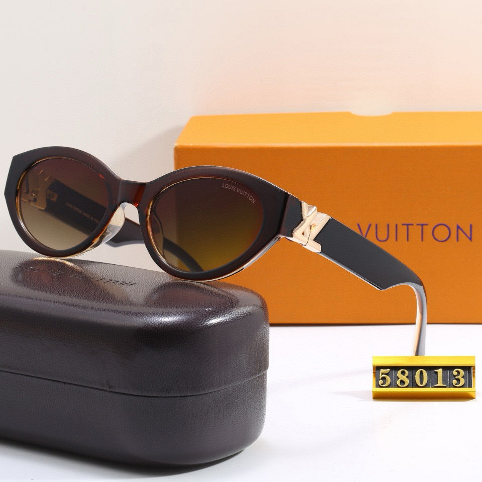 Lunettes de soleil œil-de-chat en métal tendance