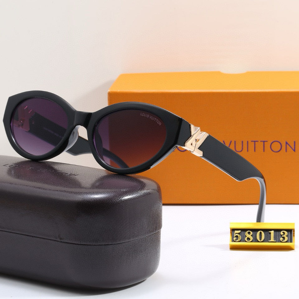 Lunettes de soleil œil-de-chat en métal tendance