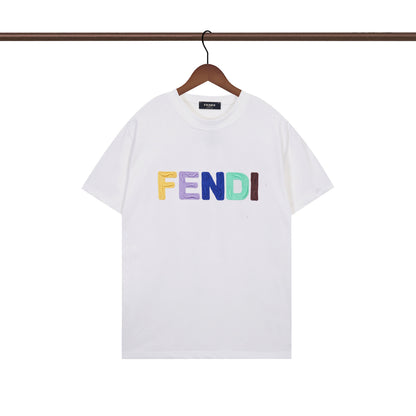 T-shirt imprimé lettre F arc-en-ciel