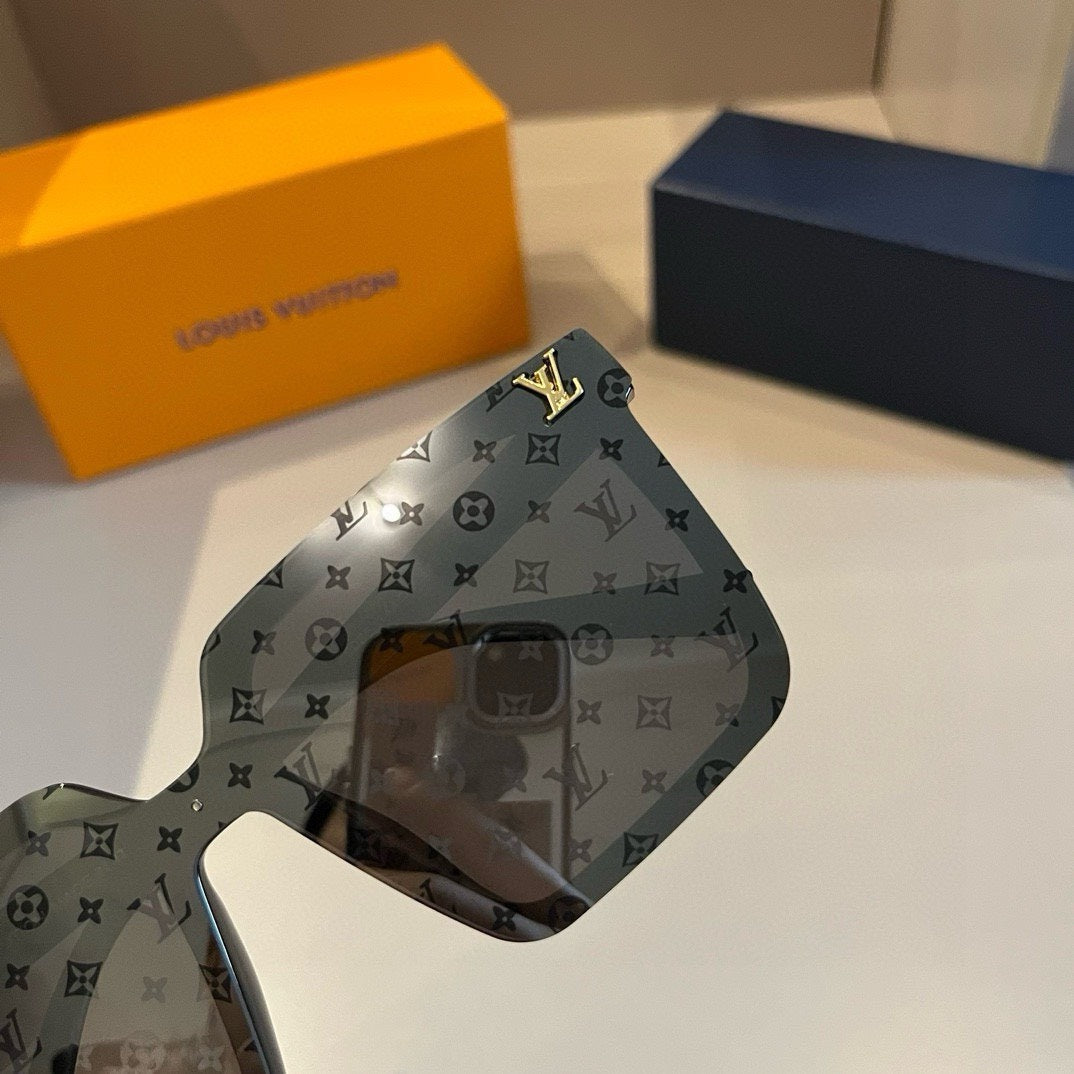 Gafas de sol de una pieza con monograma unisex modernas