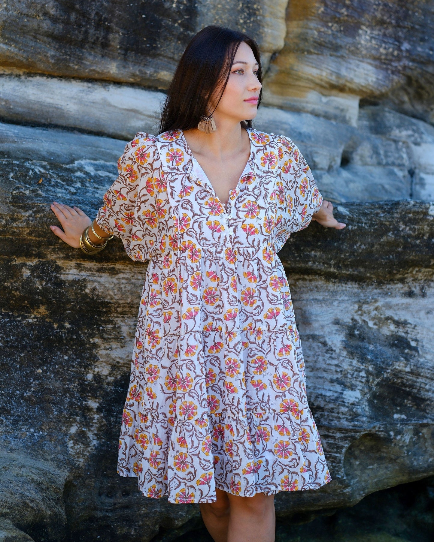 Robe Courte Neera en Fleur