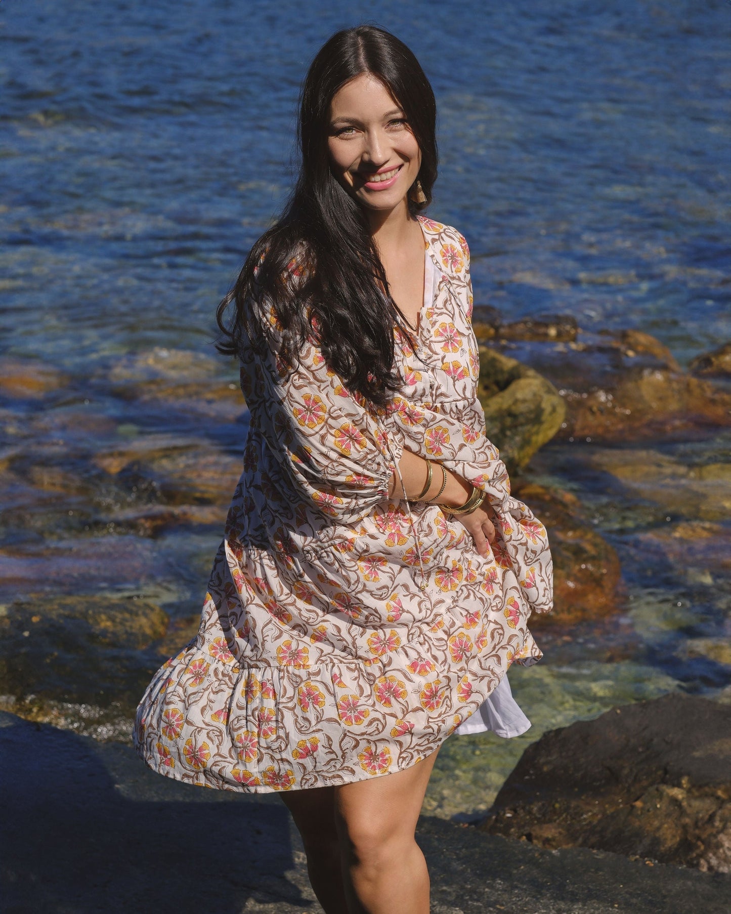 Robe Courte Neera en Fleur