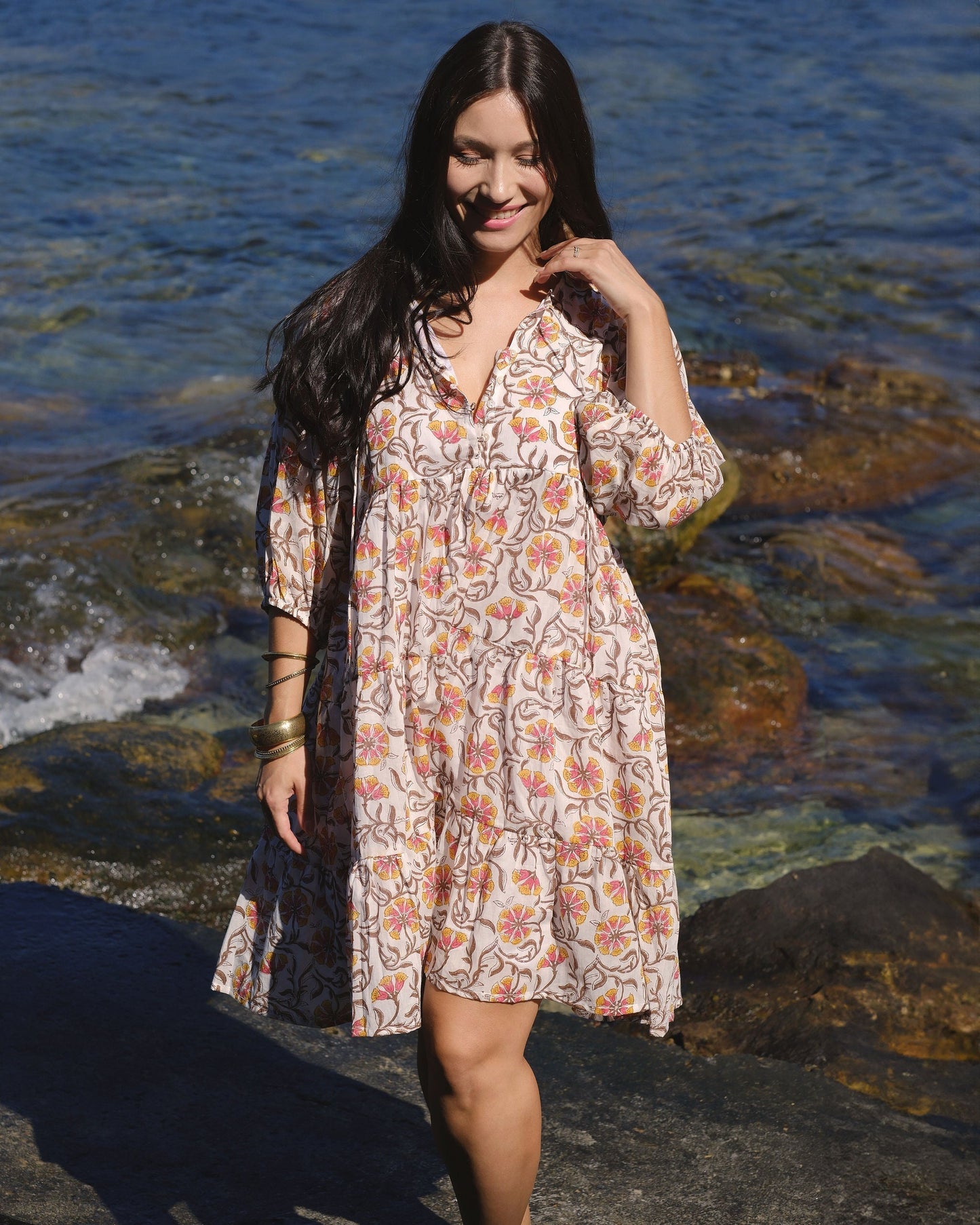 Robe Courte Neera en Fleur