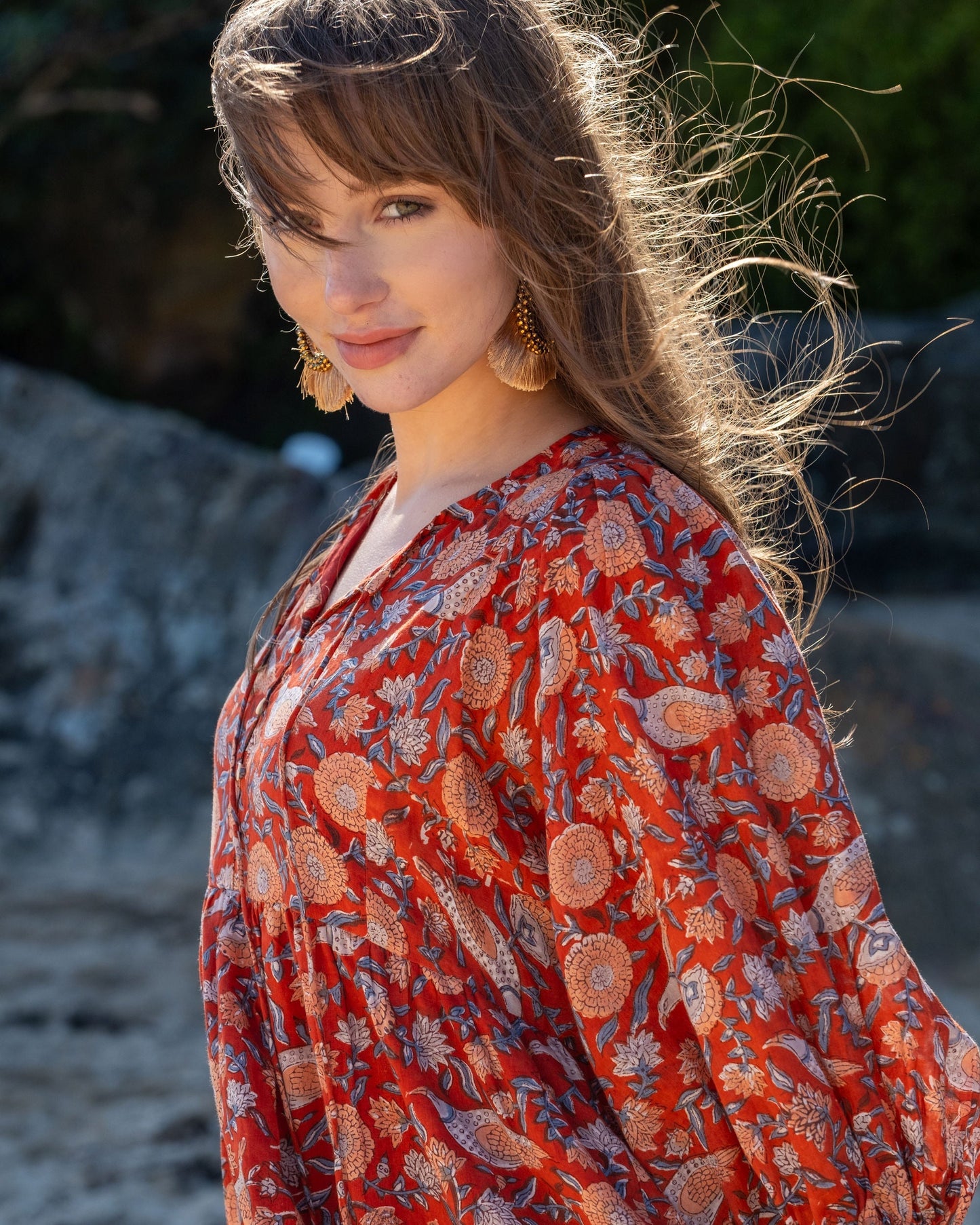 Robe courte Neera en Laal Soma