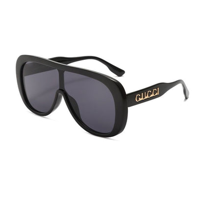 Gafas de sol de moda de una pieza con montura grande