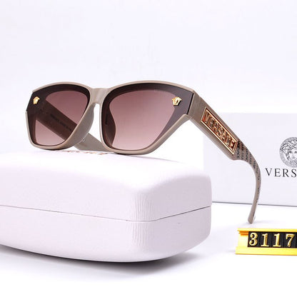 Lunettes de soleil d'extérieur avec monture gravée, lettre tendance