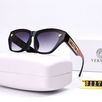 Lunettes de soleil d'extérieur avec monture gravée, lettre tendance