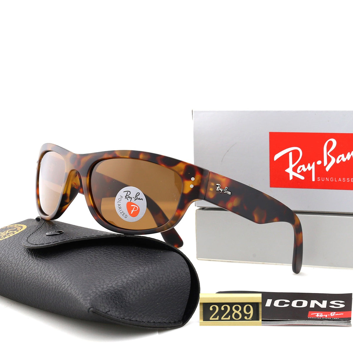 Retro Rectangular Wrap Frame Sunglasses - 2289