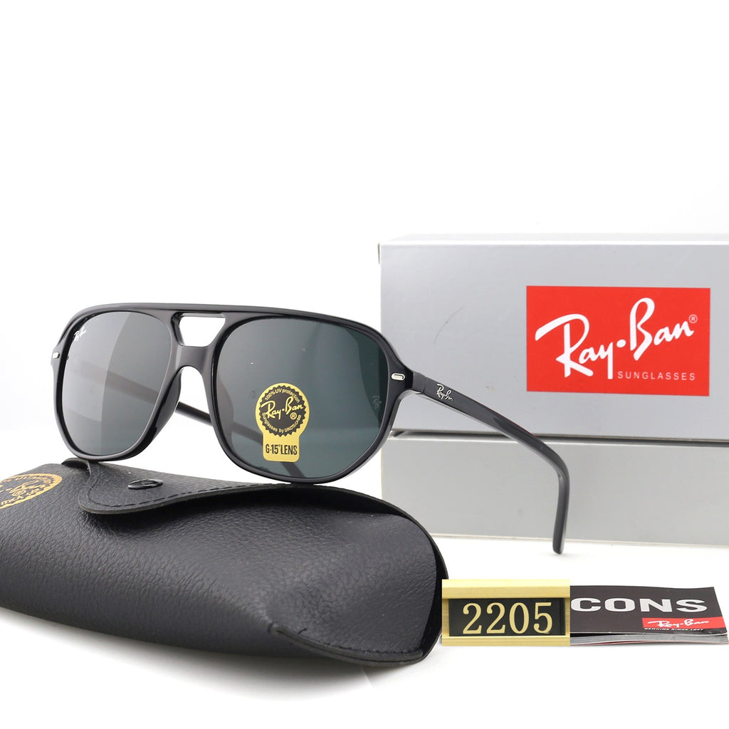 Retro Double Bridge Aviator Sunglasses - 2205