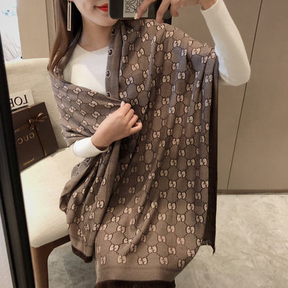 Écharpe Jacquard Premium en Tencel et Coton