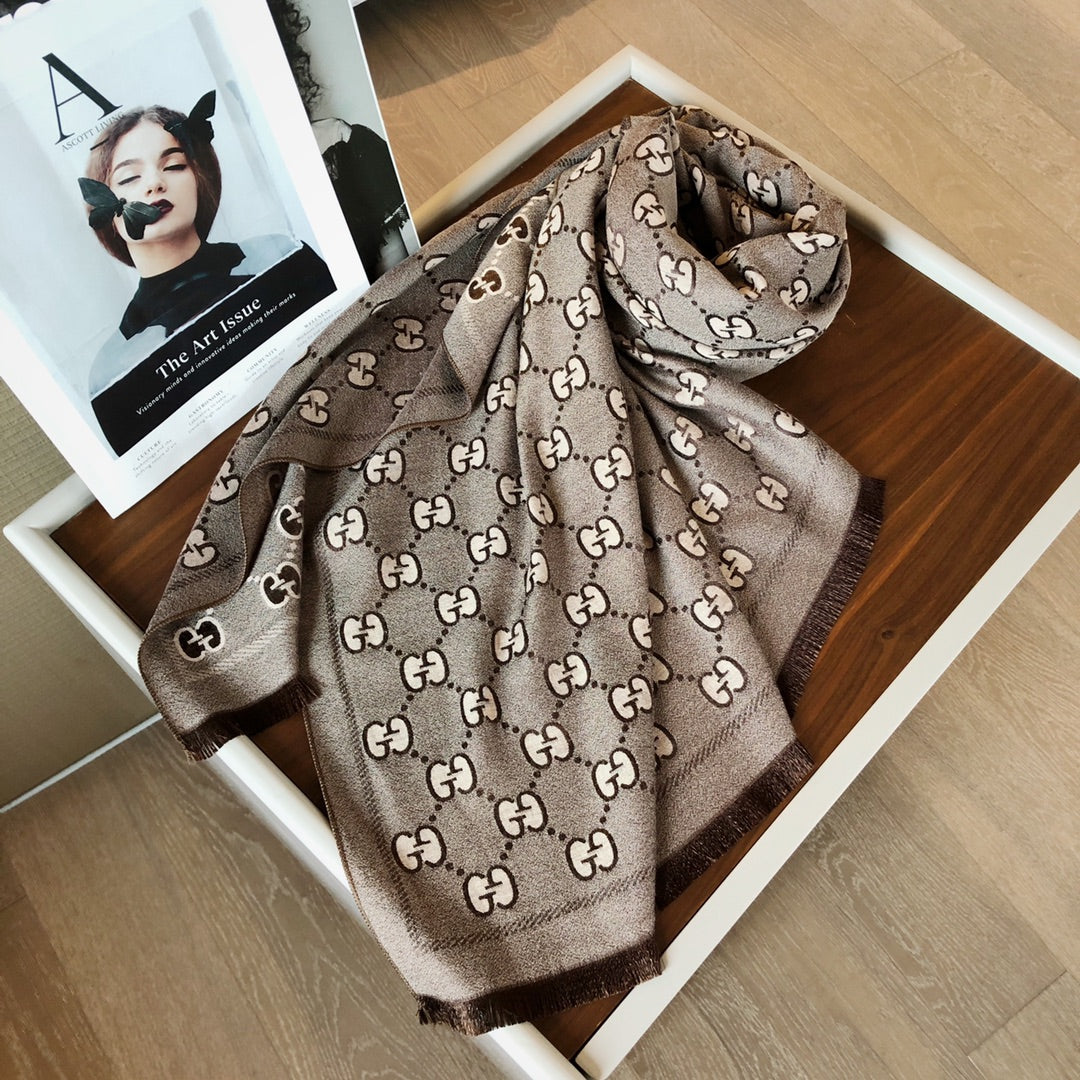 Écharpe Jacquard Premium en Tencel et Coton