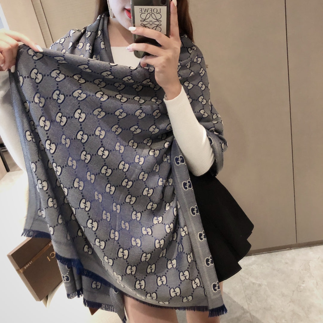 Écharpe Jacquard Premium en Tencel et Coton