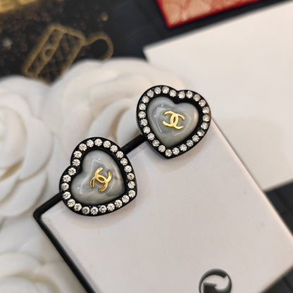 Pendientes de Corazón de Lujo