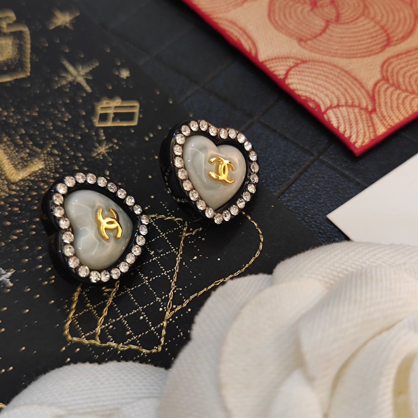 Pendientes de Corazón de Lujo