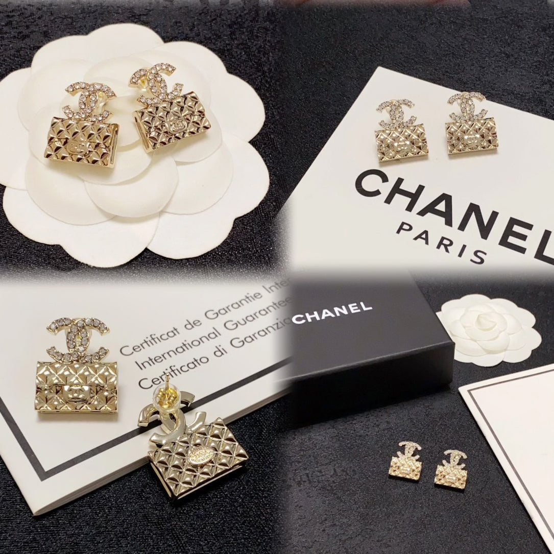 Boucles d'oreilles pendentifs sac mode