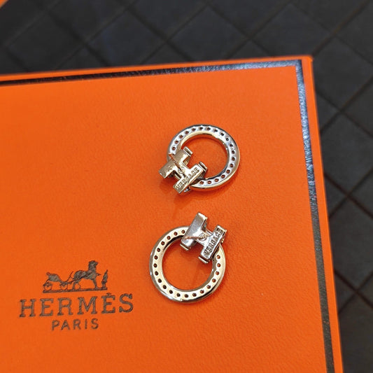 Pendientes de Aro con Cristales Brillantes