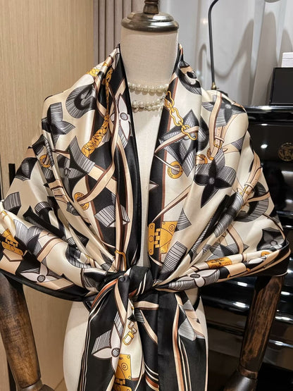 Foulard en soie gaufrée élégant pour femme
