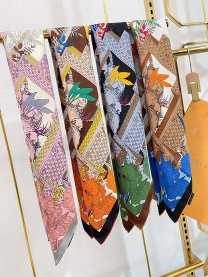 Foulard en soie Forêt enchantée