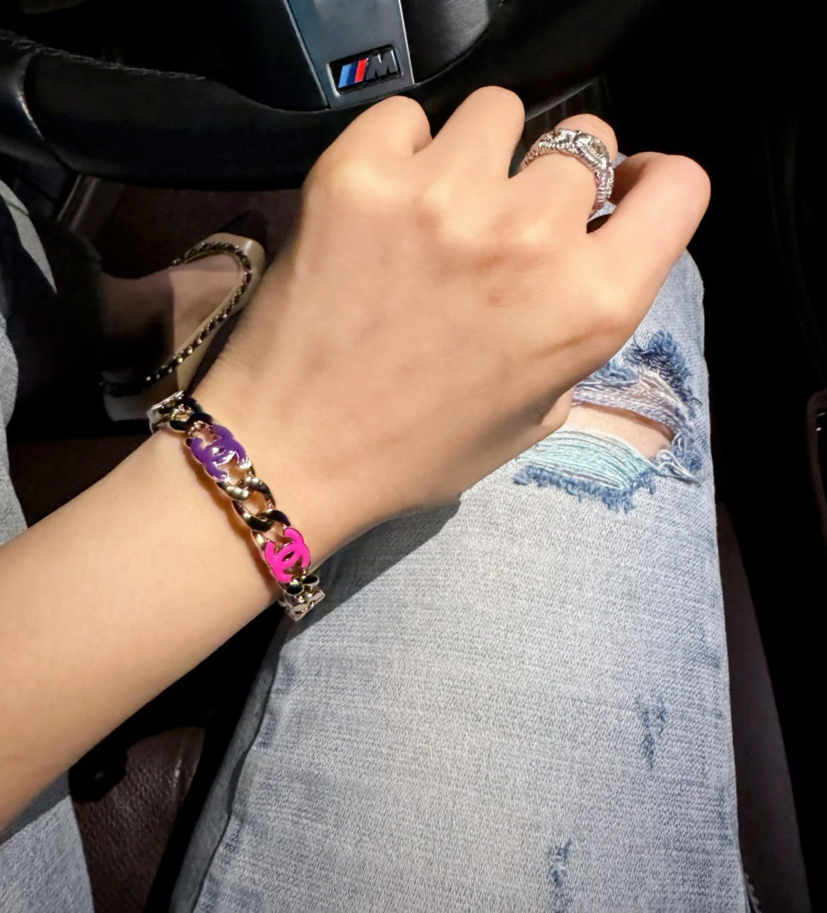 Pulsera Abierta de Moda de Cinco Colores