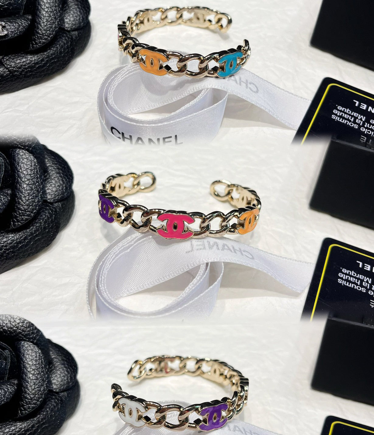 Pulsera Abierta de Moda de Cinco Colores