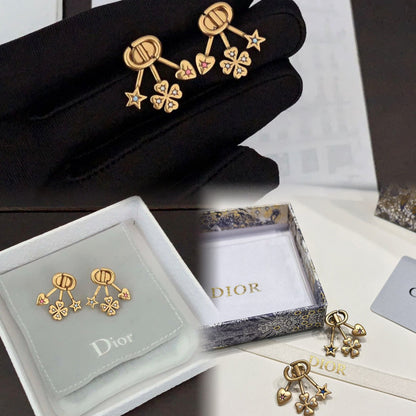 Pendientes Colgantes de Flor Vintage