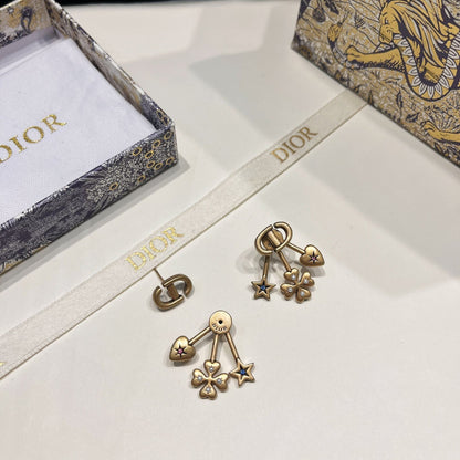 Pendientes Colgantes de Flor Vintage